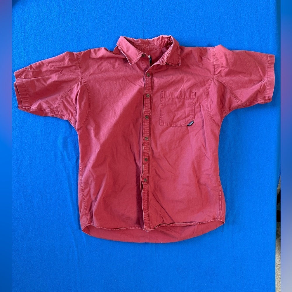 Patagonia 100% Organic Cotton "Bandit" Mens Short Sleeve Button Dwn Casual Sz M